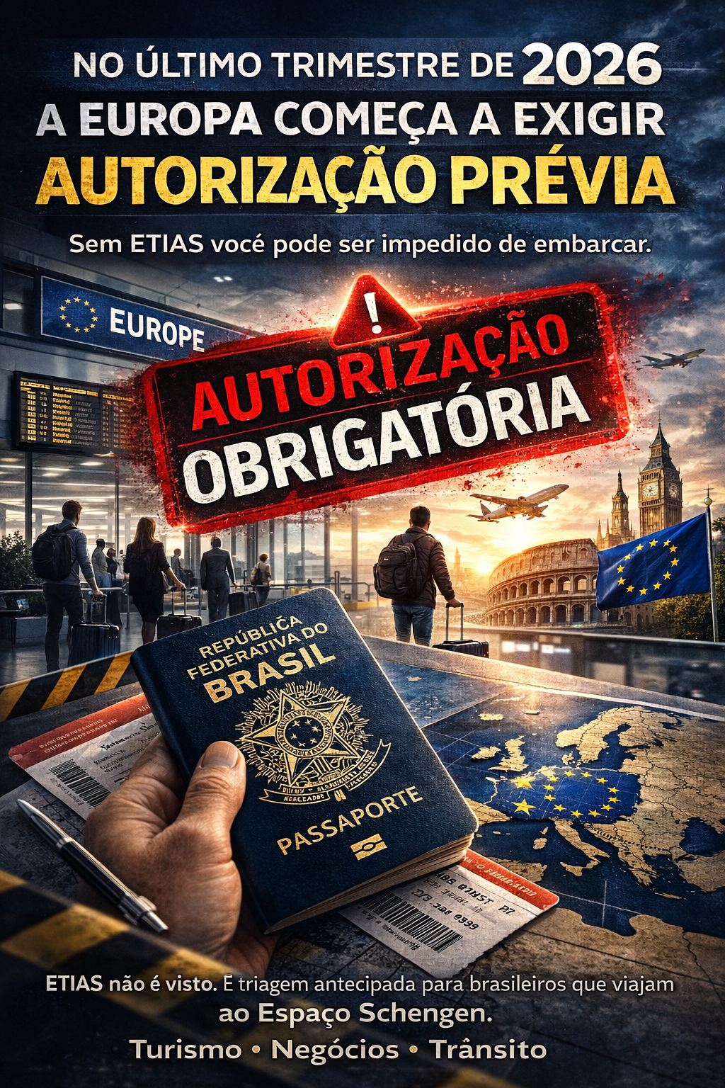 Quando entra em vigor o ETIAS em Portugal e Itália?